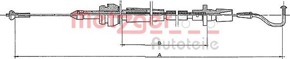 Metzger 11.082 - Тросик газу autozip.com.ua