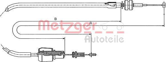 Metzger 11.1247 - Тросик газу autozip.com.ua