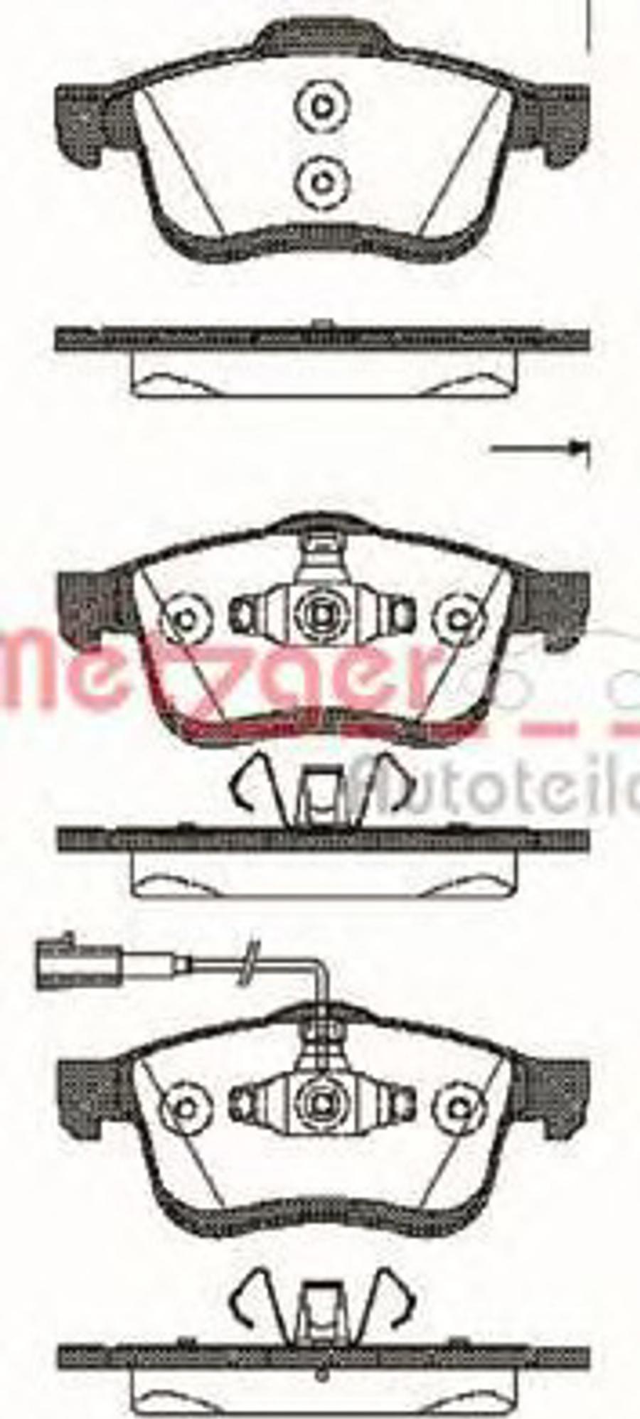 Metzger 118301 - Гальмівні колодки, дискові гальма autozip.com.ua