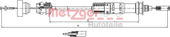 Metzger 11.3921 - Трос, управління зчепленням autozip.com.ua