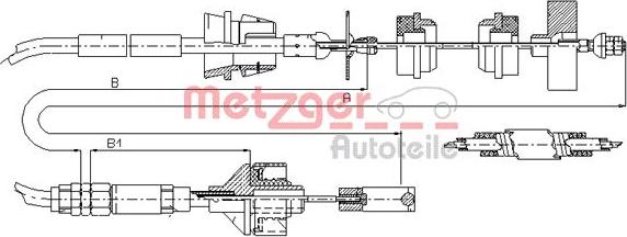 Metzger 11.3038 - Трос, управління зчепленням autozip.com.ua