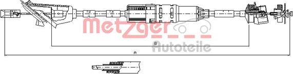 Metzger 11.3215 - Трос, управління зчепленням autozip.com.ua