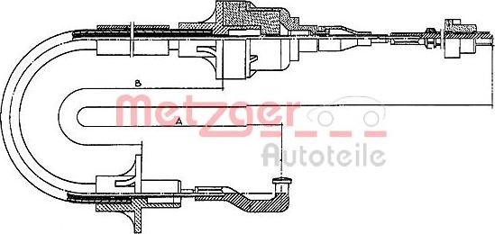 Metzger 11.256 - Трос, управління зчепленням autozip.com.ua