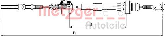 Metzger 11.2531 - Трос, управління зчепленням autozip.com.ua