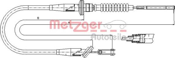 Metzger 11.2537 - Трос, управління зчепленням autozip.com.ua