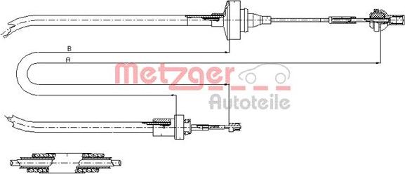 Metzger 11.2871 - Трос, управління зчепленням autozip.com.ua