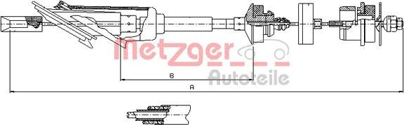 Metzger 11.2254 - Трос, управління зчепленням autozip.com.ua