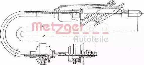 Metzger 11.2251 - Трос, управління зчепленням autozip.com.ua