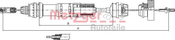 Metzger 11.2280 - Трос, управління зчепленням autozip.com.ua