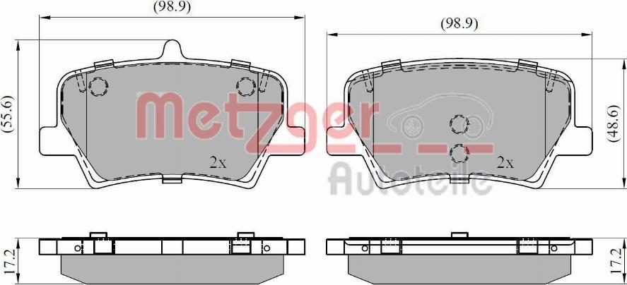 Metzger 1170945 - Гальмівні колодки, дискові гальма autozip.com.ua