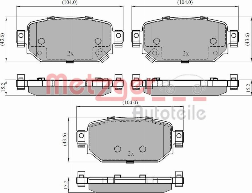 Metzger 1170940 - Гальмівні колодки, дискові гальма autozip.com.ua