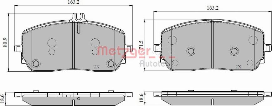 Metzger 1170956 - Гальмівні колодки, дискові гальма autozip.com.ua