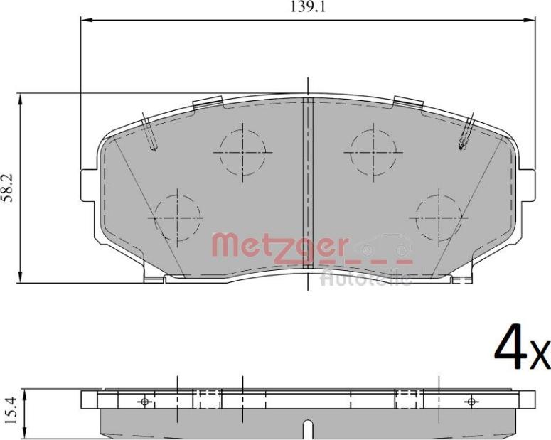 Metzger 1170966 - Гальмівні колодки, дискові гальма autozip.com.ua