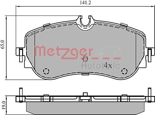 Metzger 1170905 - Гальмівні колодки, дискові гальма autozip.com.ua