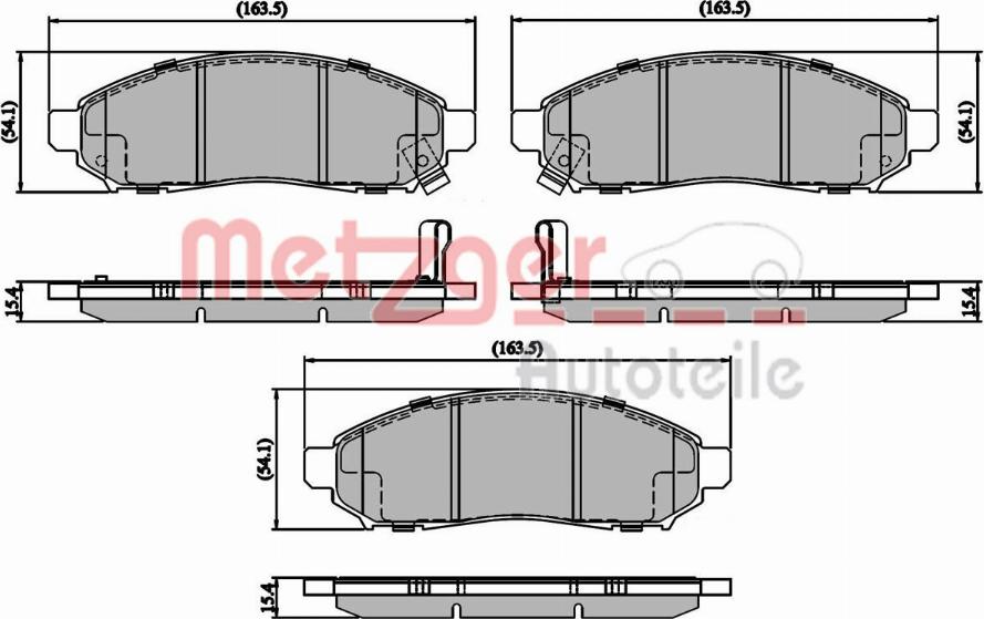 Metzger 1170916 - Гальмівні колодки, дискові гальма autozip.com.ua