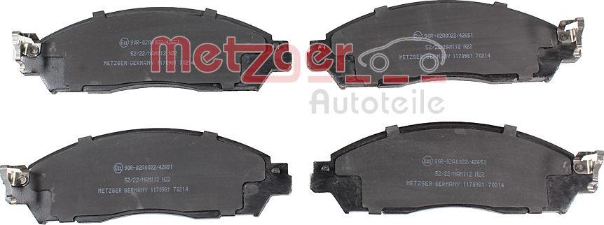 Metzger 1170981 - Гальмівні колодки, дискові гальма autozip.com.ua