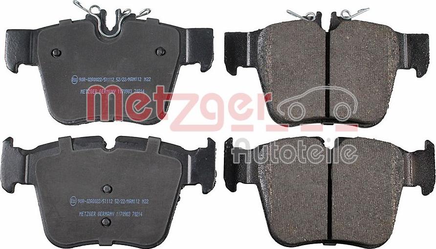 Metzger 1170983 - Гальмівні колодки, дискові гальма autozip.com.ua