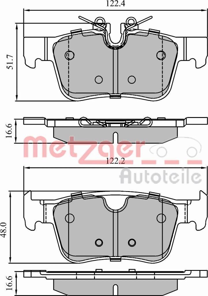 Metzger 1170939 - Гальмівні колодки, дискові гальма autozip.com.ua