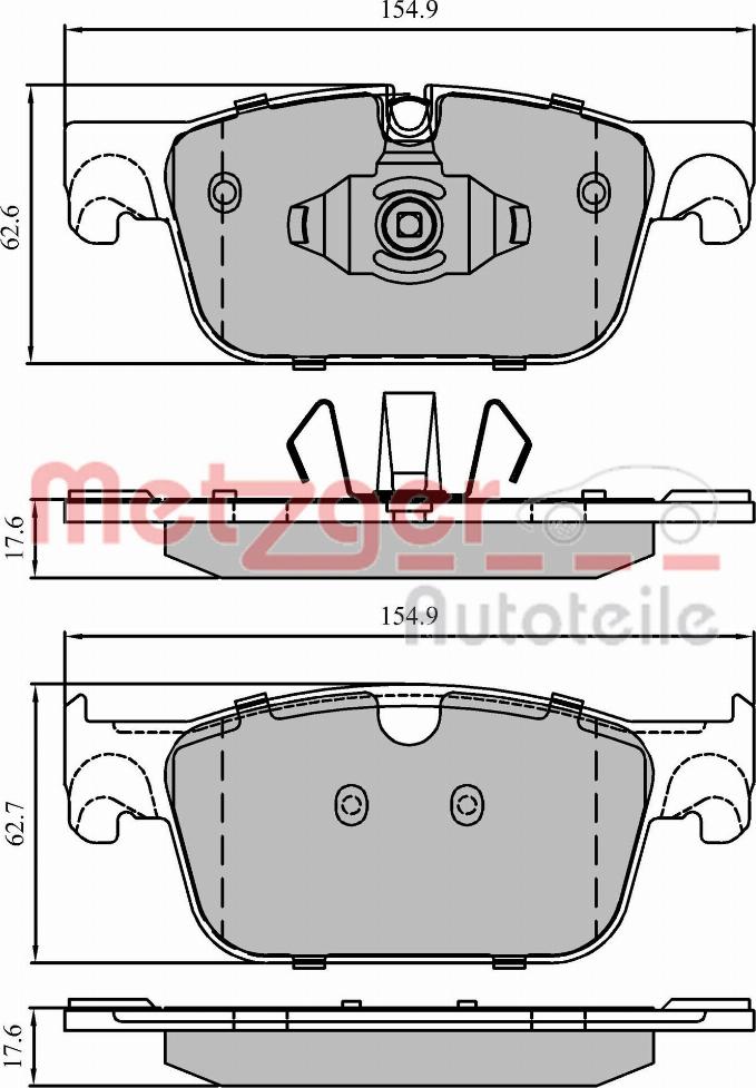 Metzger 1170935 - Гальмівні колодки, дискові гальма autozip.com.ua