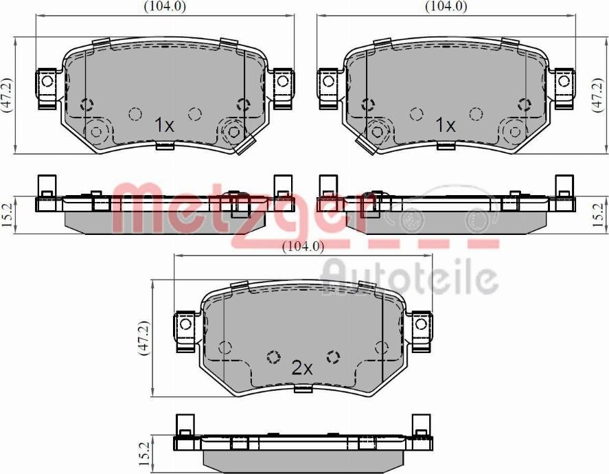 Metzger 1170933 - Гальмівні колодки, дискові гальма autozip.com.ua