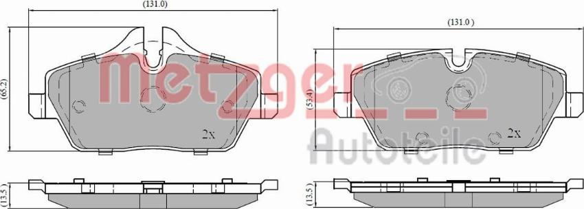 Metzger 1170926 - Гальмівні колодки, дискові гальма autozip.com.ua