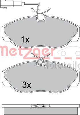 Metzger 1170494 - Гальмівні колодки, дискові гальма autozip.com.ua