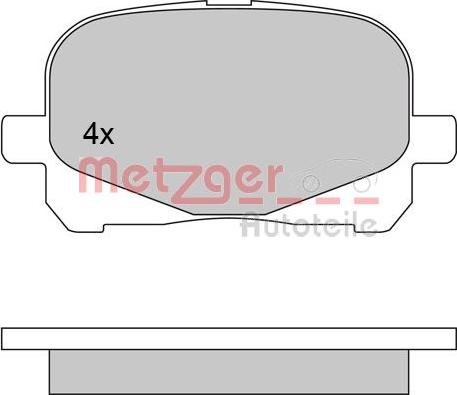 Metzger 1170495 - Гальмівні колодки, дискові гальма autozip.com.ua