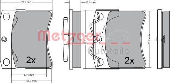 Metzger 1170490 - Гальмівні колодки, дискові гальма autozip.com.ua