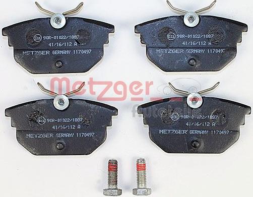 Metzger 1170497 - Гальмівні колодки, дискові гальма autozip.com.ua