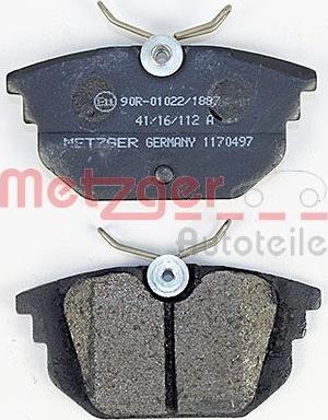 Metzger 1170497 - Гальмівні колодки, дискові гальма autozip.com.ua