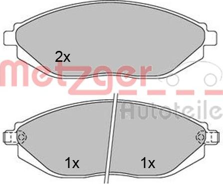 Metzger 1170446 - Гальмівні колодки, дискові гальма autozip.com.ua