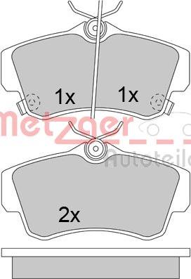 Metzger 1170459 - Гальмівні колодки, дискові гальма autozip.com.ua