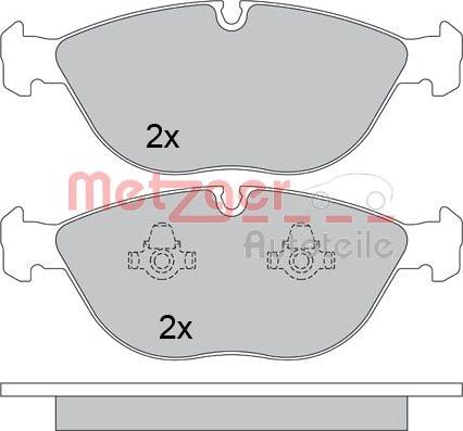 Metzger 1170454 - Гальмівні колодки, дискові гальма autozip.com.ua