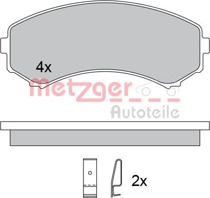 Metzger 1170450 - Гальмівні колодки, дискові гальма autozip.com.ua