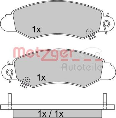 Metzger 1170457 - Гальмівні колодки, дискові гальма autozip.com.ua