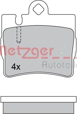 Metzger 1170460 - Гальмівні колодки, дискові гальма autozip.com.ua