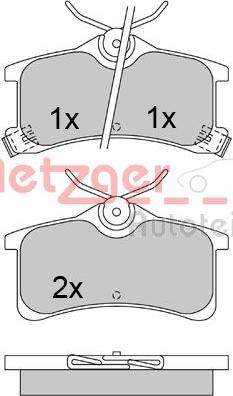 Metzger 1170463 - Гальмівні колодки, дискові гальма autozip.com.ua