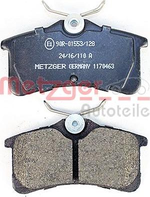 Metzger 1170463 - Гальмівні колодки, дискові гальма autozip.com.ua