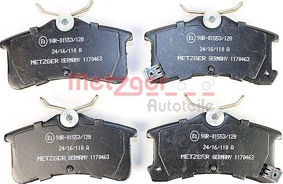 Metzger 1170463 - Гальмівні колодки, дискові гальма autozip.com.ua