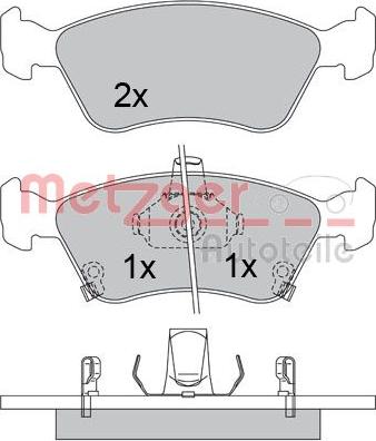 Metzger 1170401 - Гальмівні колодки, дискові гальма autozip.com.ua