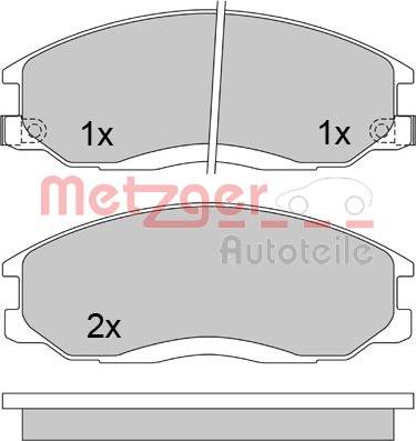 Metzger 1170402 - Гальмівні колодки, дискові гальма autozip.com.ua