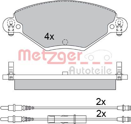 Metzger 1170419 - Гальмівні колодки, дискові гальма autozip.com.ua