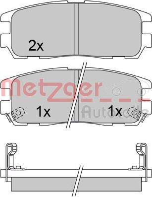 Metzger 1170414 - Гальмівні колодки, дискові гальма autozip.com.ua