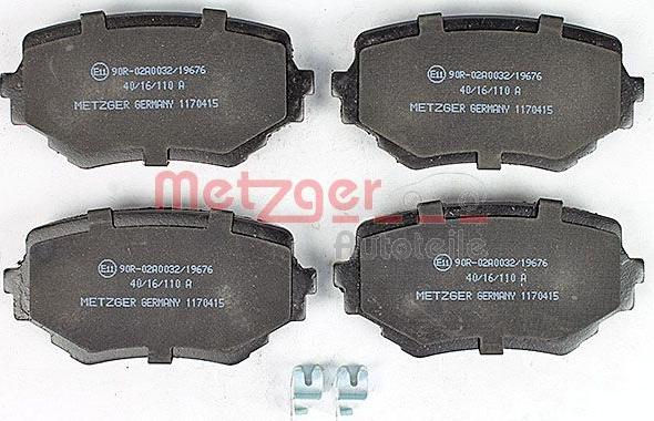 Metzger 1170415 - Гальмівні колодки, дискові гальма autozip.com.ua