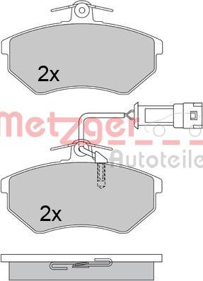Metzger 1170412 - Гальмівні колодки, дискові гальма autozip.com.ua