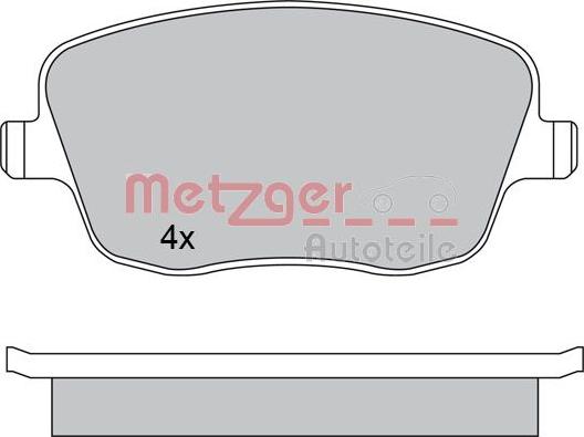 Metzger 1170417 - Гальмівні колодки, дискові гальма autozip.com.ua