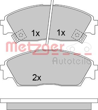 Metzger 1170486 - Гальмівні колодки, дискові гальма autozip.com.ua