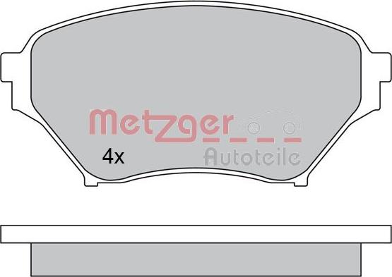 Metzger 1170480 - Гальмівні колодки, дискові гальма autozip.com.ua
