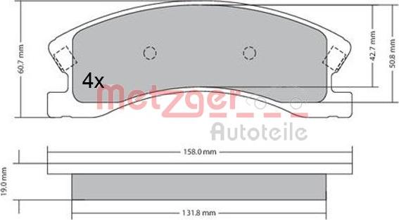 Metzger 1170439 - Гальмівні колодки, дискові гальма autozip.com.ua
