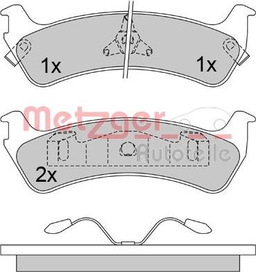 Metzger 1170434 - Гальмівні колодки, дискові гальма autozip.com.ua